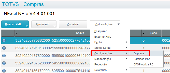 Configurações Empresa