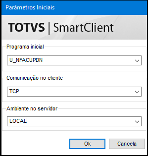 Parâmetros Iniciais